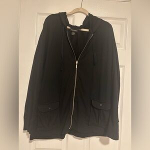 Lane Bryant Black Zip-Up Jacket